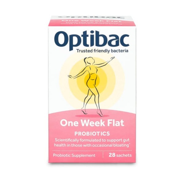 Optibac Probiotics One Week Flat Προβιοτικά για Επίπεδη Κοιλιά 28 σακουλάκια