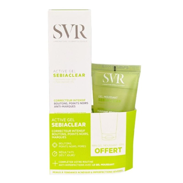 SVR Laboratoire Promo Pack Sebiaclear Intensive Corrector Active Gel 40ml & Δώρο Anti-Imperfections Gel Moussant Cleanser 55ml