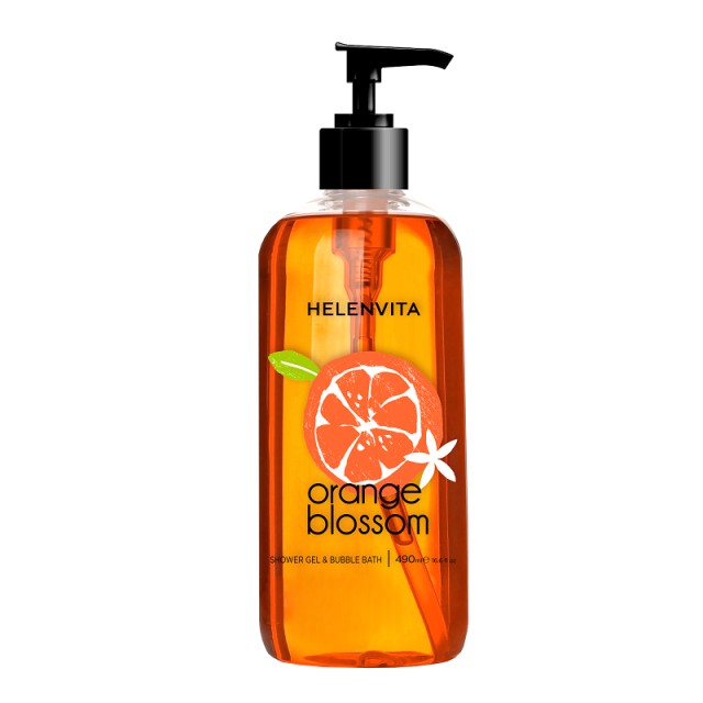 Helenvita Orange Blossom Shower Gel & Bubble Bath Αφρόλουτρο Χυμός Πορτοκαλιού  490ml