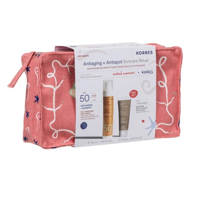 Korres Promo Red Grape Antiageing & Antispot Sunscreen Αντηλιακό Προσώπου Spf50 50ml + Black Pine 4D Bounce Firming & Moisturizer Day Cream Συσφικτική Κρέμα Προσώπου 20ml