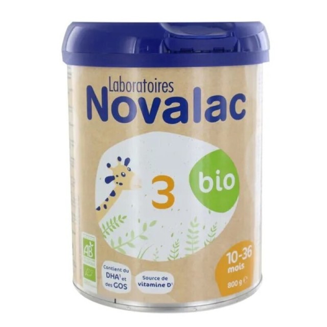 Novalac Bio 3 Βιολογικό Γάλα σε Σκόνη 3ης Βρεφικής Ηλικίας από 10-36m 800gr
