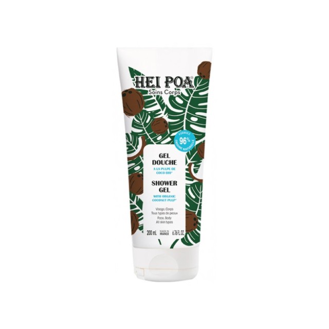 Hei Poa Organic Coconut Pulp Shower Gel  Αφρόλουτρο με Πολτό Καρύδας 200ml