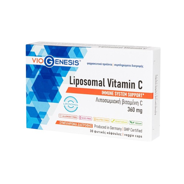 VioGenesis Liposomal Vitamin C 360mg 30 φυτικές κάψουλες