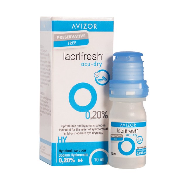 Avizor Lacrifresh Ocu-dry 0.20% Σταγόνες Ματιών με Υαλουρονικό για Ανακούφιση από την Ξηροφθαλμία 10ml