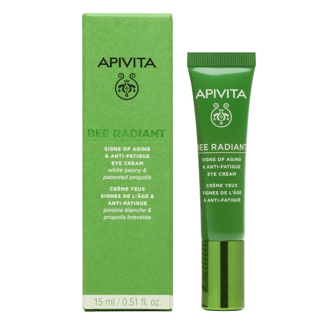 Apivita Bee Radiant Eye Cream Κρέμα Ματιών για Σημάδια Γήρανσης - Ξεκούραστη Όψη 15ml