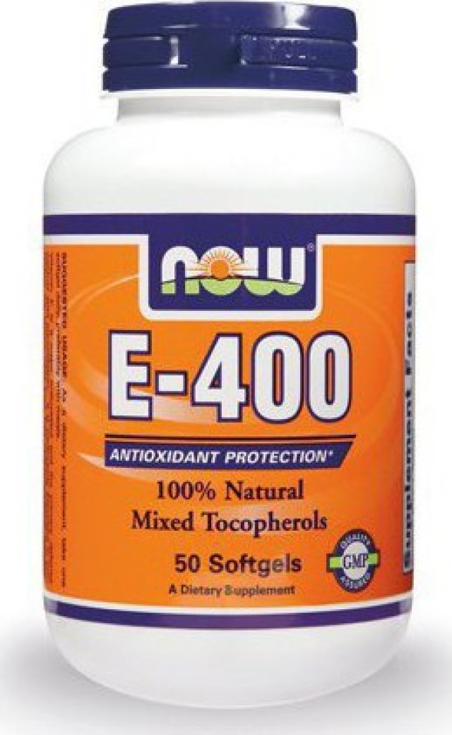Now E400 IU, Mixed Tocopherols / Unesterified 50 softgels
