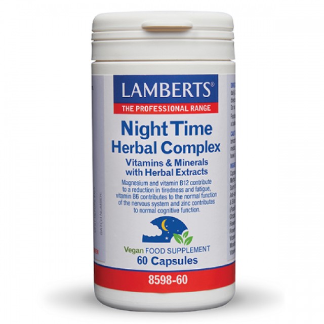 Lamberts Night Time Herbal Complex-Συμπλήρωμα Διατροφής για την Βελτίωση του Ύπνου, 60caps