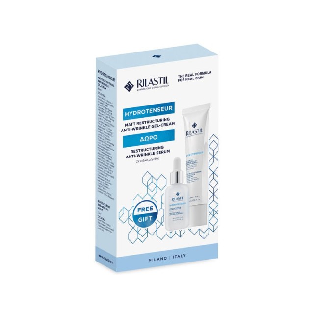 Rilastil Promo Hydrotenseur Matt Restructuring Anti-Wrinkle Cream Αντιρυτιδική Κρέμα-Gel 40ml & Δώρο Hydrotenseur Restructuring Antri-Wrinkle Serum Αντιρυτιδικός Ορός Επανόρθωσης 15ml