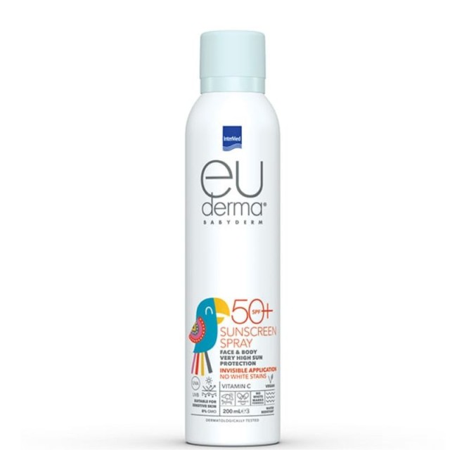 Intermed Babyderm Euderma Sunscreen Spray SPF50+ 200ml
