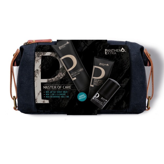 Panthenol Extra Promo Pack Master of Care Men After Shave Balm 75ml & Men 3in1 Cleanser 200ml & Deodorant Roll-On 50ml
