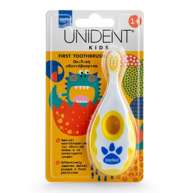 InterMed Unident Kids First Toothbrush Οδοντόβουρτσα Καθημερινής Χρήσης για Παιδιά άνω του Ενός Έτους 1τμχ