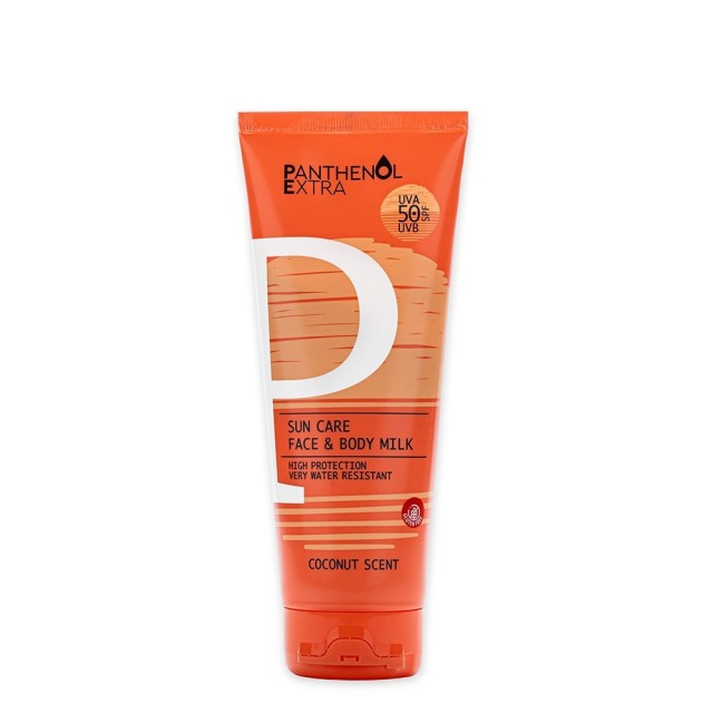Panthenol Extra Sun Care Face & Body Milk Αντηλιακό Γαλάκτωμα SPF 50 για Πρόσωπο & Σώμα με Άρωμα Καρύδας, 200ml