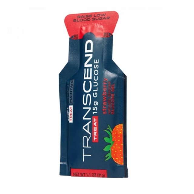 Transcend Glucose Gel Strawberry Τζελ Καθαρής Γλυκόζης με Γεύση Φράουλα 31gr