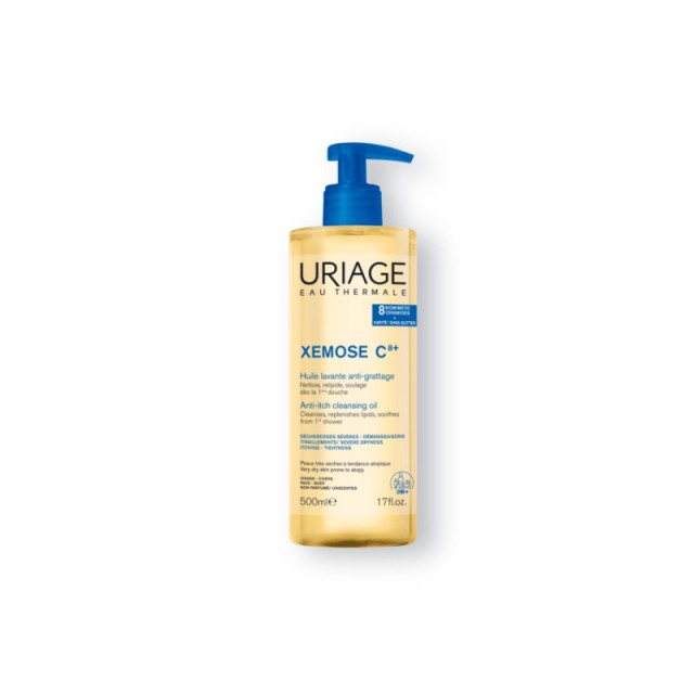 Uriage Xemose C8+ Anti-Itch Cleansing Oil Καταπραϋντικό Λάδι Καθαρισμού για το Ντουζ και το Μπάνιο για Πολύ Ξηρές Επιδερμίδες 500ml