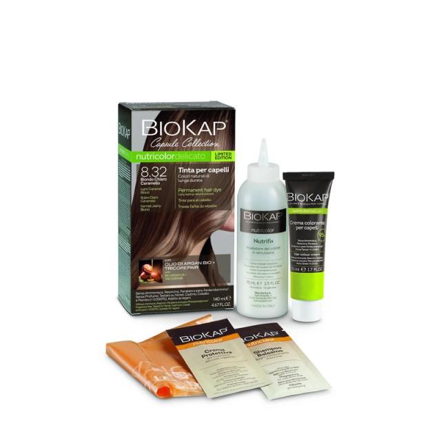 Biokap Βαφή Μαλλιών No 8.32 Ανοιχτό Ξανθό Καραμελέ 140ml