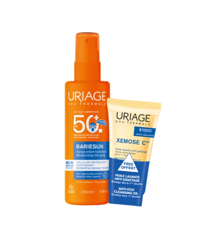 Uriage Promo Pack Bariesun Spray Enfant SPF50+ Αντηλιακό Παιδικό Σπρέι + Δώρο Uriage Xemose Oil C8+ 50ml