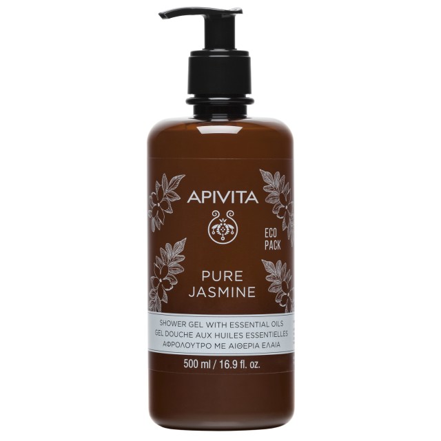Apivita Pure Jasmine Shower Gel Αφρόλουτρο Με Αιθέρια Έλαια 500ml