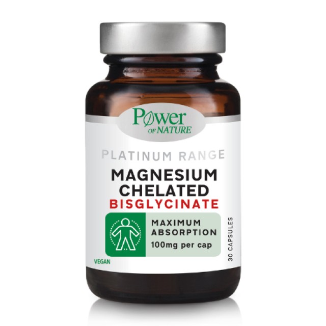 Power Of Nature Platinum Range Magnesium Chelated Bisglycinate 30 κάψουλες