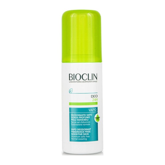 Bioclin Deo 24h Vapo Αποσμητικό Spray Χωρίς Άρωμα για Ευαίσθητες Επιδερμίδες, Ιδανικό σε Περιπτώσεις Κανονικής Εφίδρωσης 100ml
