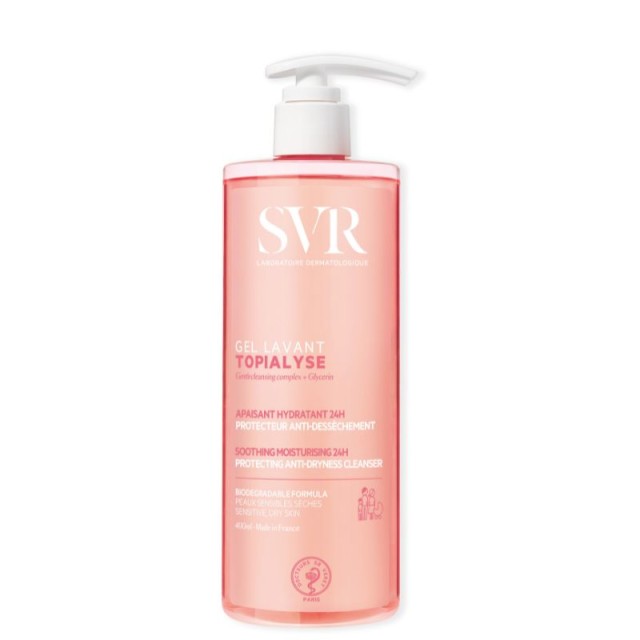 SVR Laboratoire Topialyse Gel Lavant Τζελ Καθαρισμού Προσώπου & Σώματος για Ξηρό & Ευαίσθητο Δέρμα  400ml