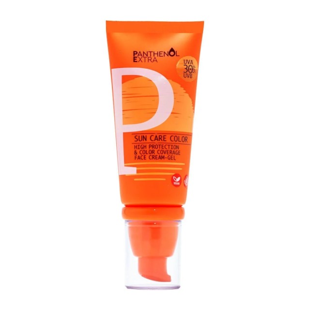 Panthenol Extra Sun Care Color SPF 30 Αντηλιακή Κρέμα-Gel Προσώπου με Χρώμα, 50ml