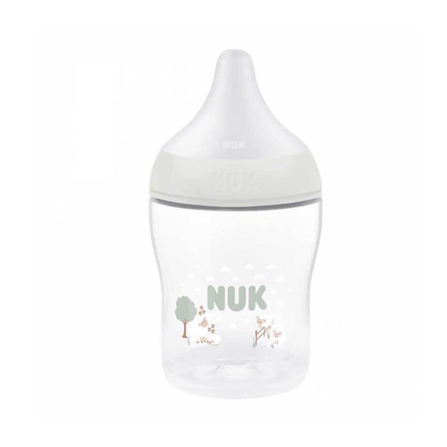 Nuk Perfect Match Anti-Colic Πλαστικό Μπιμπερό με Μαλακή Θηλή Σιλικόνης και Δείκτη Ελέγχου Θερμοκρασίας Sheep 0m+ 150ml.