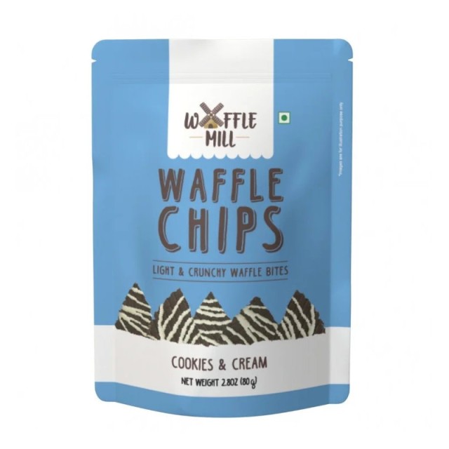 Βιο-Υγεία Waffle Mill Waffle Chips Βαφλάκια με Γεύση Μπισκότο και Κρέμα 80gr
