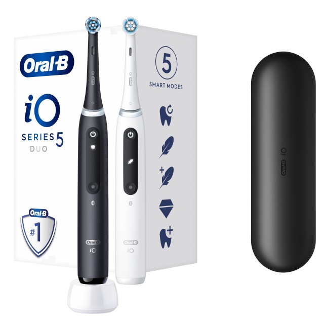 Oral-B iO 5 DUO  Ηλεκτρικές Οδοντόβουρτσες - Black & White 2 τεμ.