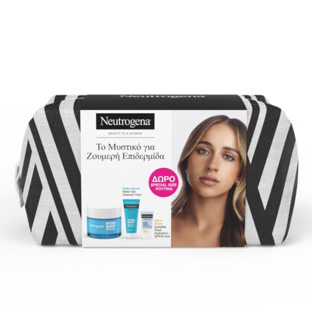 Neutrogena Promo Pack Hydro Boost Limited Edition Water Gel Ενυδατική Κρέμα-Gel Προσώπου 50ml & ΔΩΡΟ Water Gel Cleanser Ενυδατικό Καθαριστικό Προσώπου 15ml, Ultra Sheer Invisible Fluid Hydration Αντηλιακό Προσώπου SPF50 5ml & Limited Εdition Νεσεσέρ