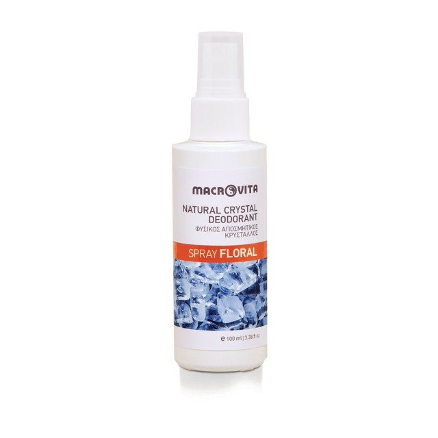 Macrovita Φυσικός Αποσμητικός Κρύσταλλος Spray με Άρωμα Floral 100ml