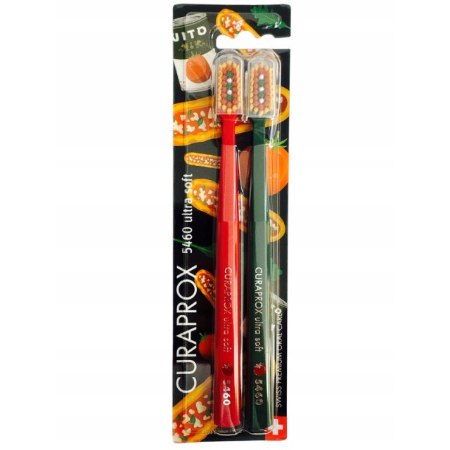 Curaprox CS 5460 Ultra Soft Οδοντόβουρτσες Pizza Edition , 2 τεμάχια