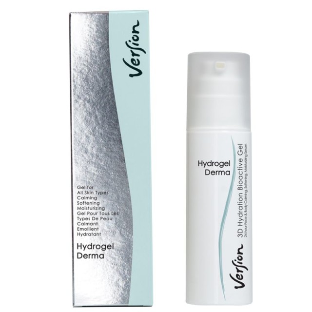 Version Hydrogel Derma 3D Hydration Bioactive Gel Kαταπραϋντικός Oρός Eνυδάτωσης Προσώπου & Σώματος, 150ml