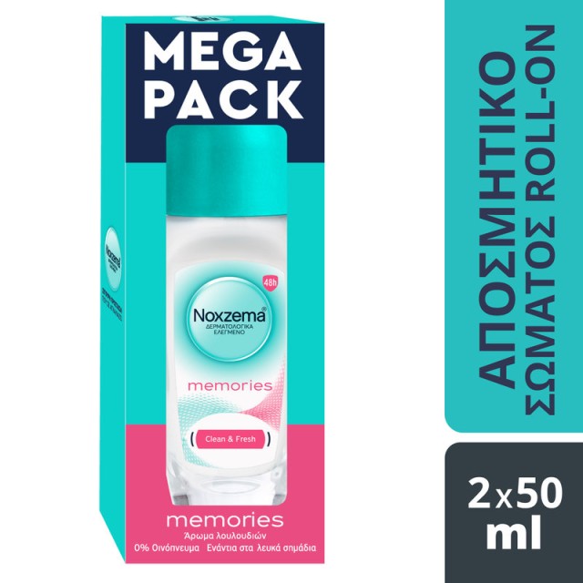 Noxzema Mega Pack Women Memories Rollon Γυναικείο Αποσμητικό 2x50ml