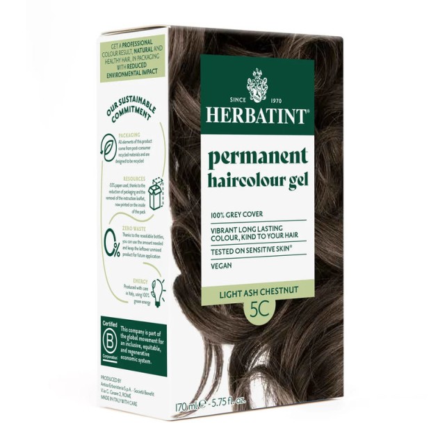 Herbatint Μόνιμη Βαφή 5C Καστανό Ανοιχτό Σταχτί 170ml