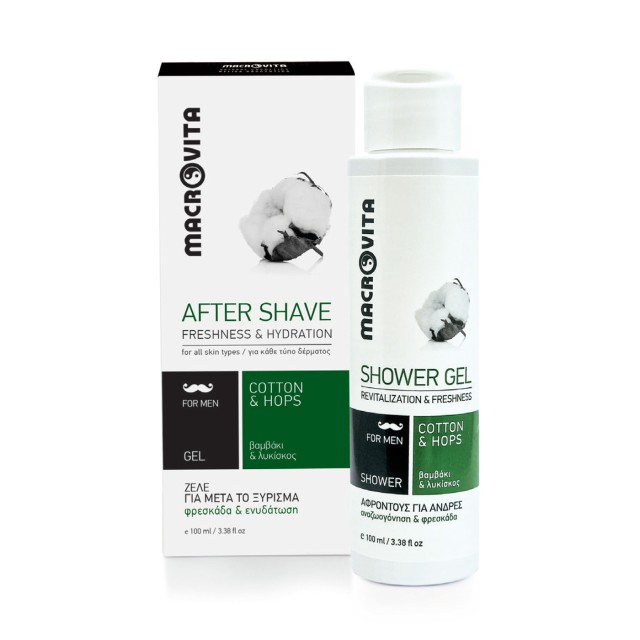 Macrovita For Men Promo Pack Ζελέ για Μετά το Ξύρισμα 100ml και Αφροντούς Mini Size 100ml