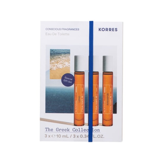Korres Promo The Greek Collection Eau De Toilette Lefko 10ml & Kyma 10ml & Avgoustos 10ml