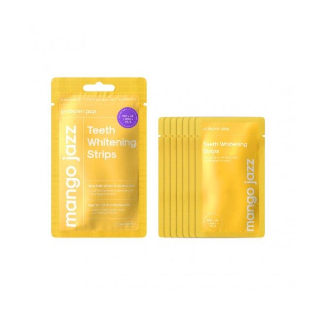Smilepen Pop Teeth Whitening Strips Mango Jazz Ταινίες Λεύκανσης Δοντιών με Γεύση Μάνγκο 7 τεμάχια