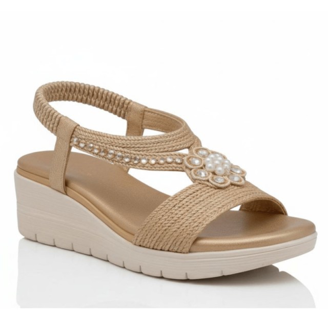 SaveYourFeet Γυναικεία Ανατομική Πλατφόρμα Χρυσή 7029 Νο40