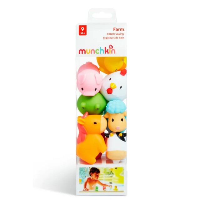 Munchkin Farm Bath Squirts Μπουγελόφατσες για 9+ Μηνών 8τεμ.