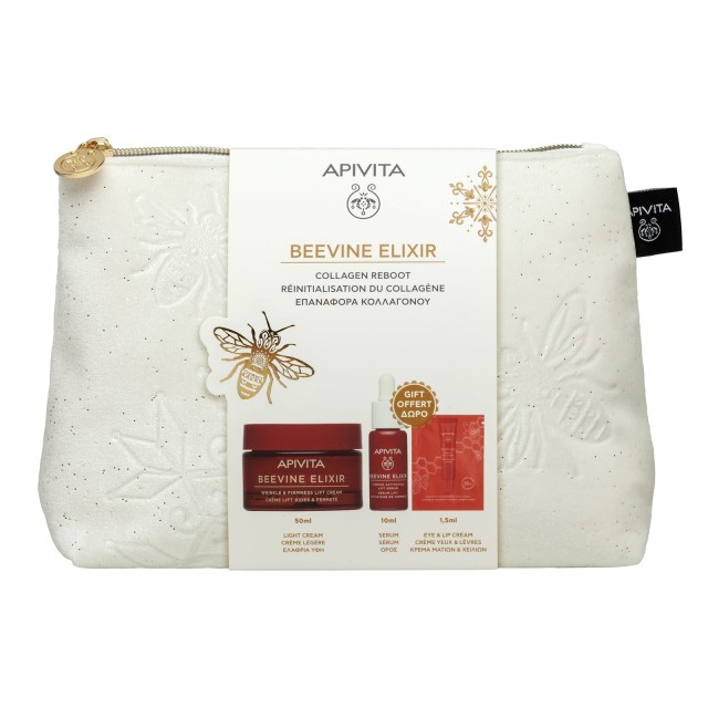 Apivita Promo Pack Beevine Elixir Αντιρυτιδική Κρέμα για Σύσφιξη & Lifting Ελαφριάς Υφής 50ml & ΔΩΡΟ Ορός Ενεργοποίησης Σύσφιξης & Lifting 10ml & Αντιρυτιδική Κρέμα Ματιών & Χειλιών 1,5ml