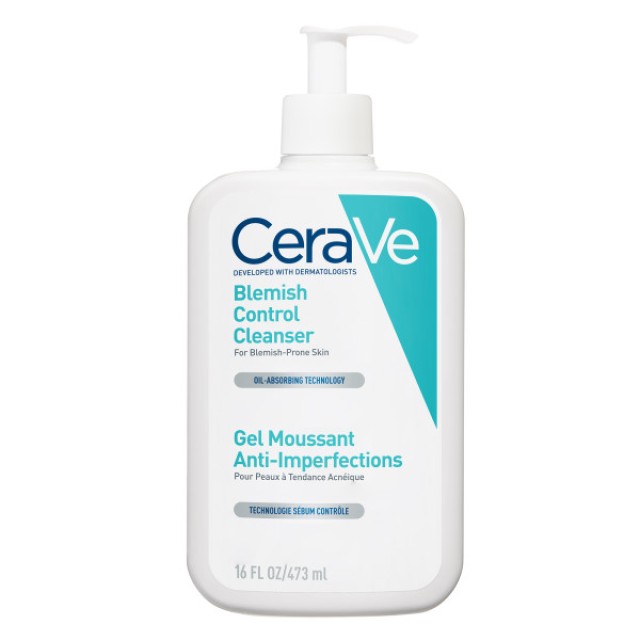 CeraVe Blemish Control Cleanser Gel Καθαρισμού Προσώπου για Δέρμα με Τάση Ακμής 473ml