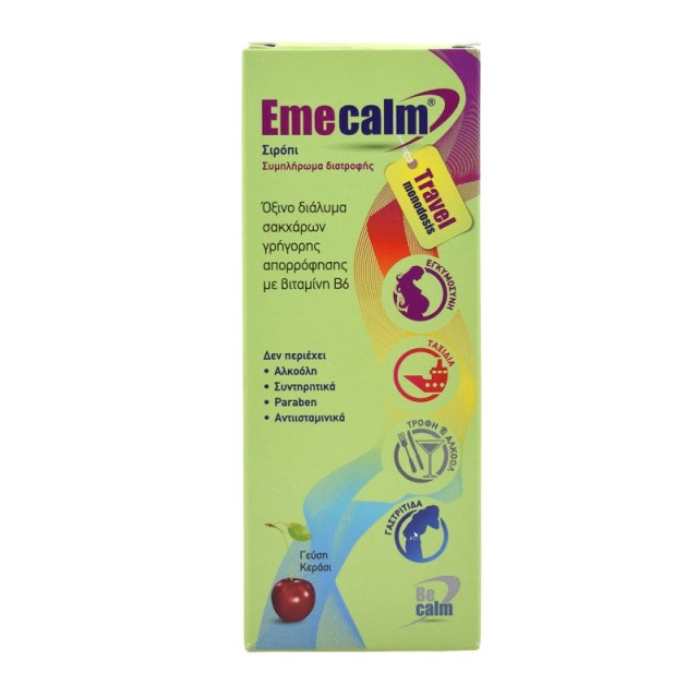 Becalm Emecalm Συμπλήρωμα Διατροφής σε σιρόπι Monodosis με Υπέρoχη Γεύση Κεράσι 6Χ10ml