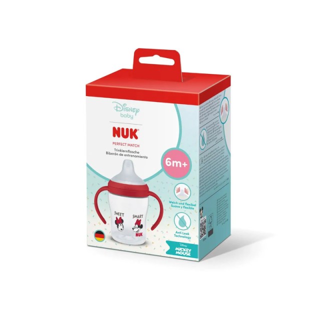 Nuk Perfect Match Εκπαιδευτικό Ποτηράκι με Στόμιο 6m+ Minnie 150ml