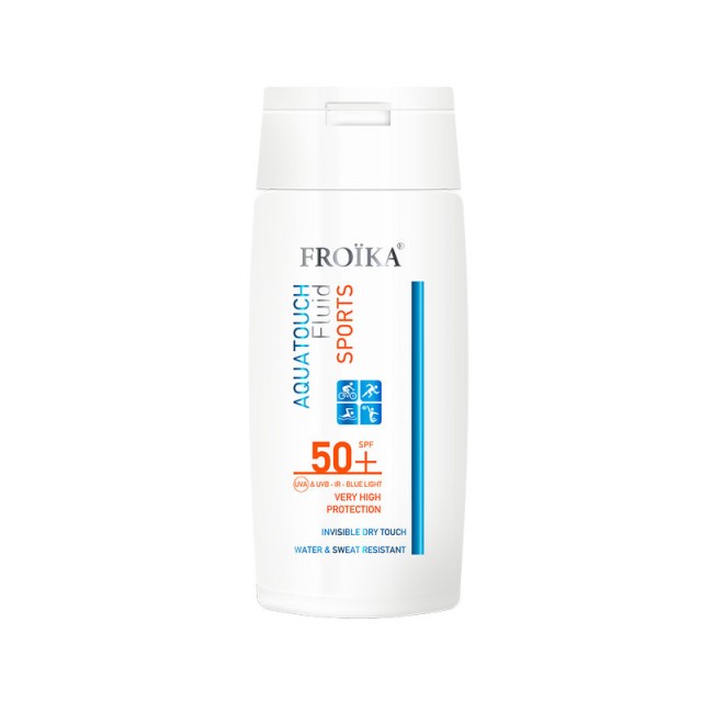 Froika Aquatouch Sunscreen Fluid Sports Λεπτόρρευστο Αντηλιακό για Χρήση κατά την Διάρκεια Έντονης Σωματικής Άσκησης με Δείκτη Προστασίας SPF50+ 100ml