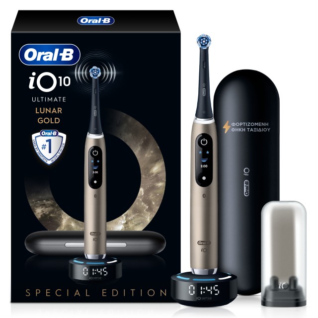 Oral-B iO 10 Ultimate Lunar Gold Ηλεκτρική Οδοντόβουρτσα Magnetic Gold Edition 1τεμ.