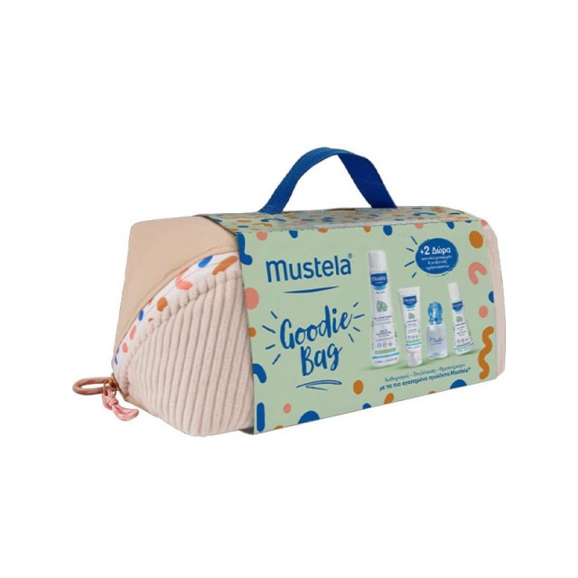 Mustela Promo Goodie Bag με Απαλό Αφροντούς για Σώμα & Μαλλιά 200ml,  Άρωμα 50ml,  Κρέμα Ενυδάτωσης Προσώπου 40ml & Δώρο Ενυδατική Σώματος 50ml & Νεσεσέρ