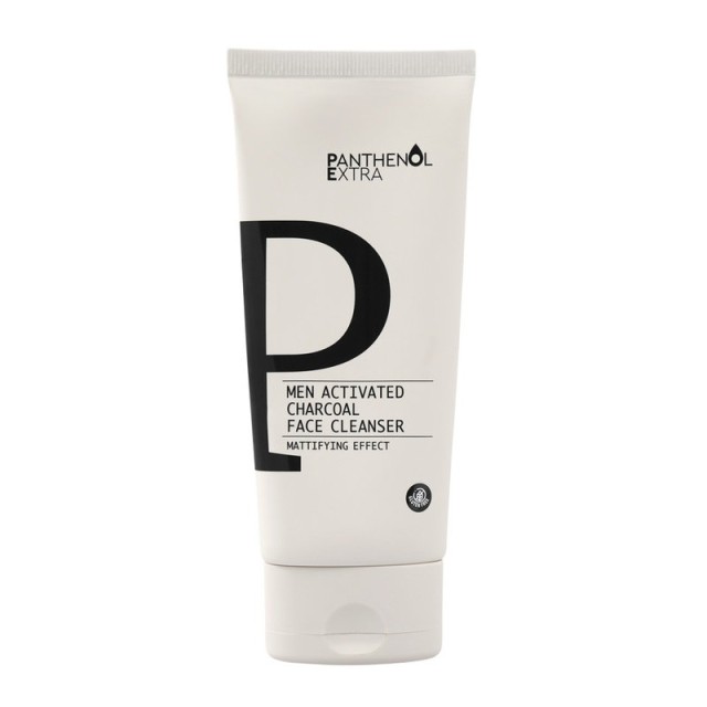 Panthenol Extra Men Activated Charcoal Face Cleanser Ήπιο Αφρίζον Gel Καθαρισμού Προσώπου με Ενεργό Άνθρακα 150ml