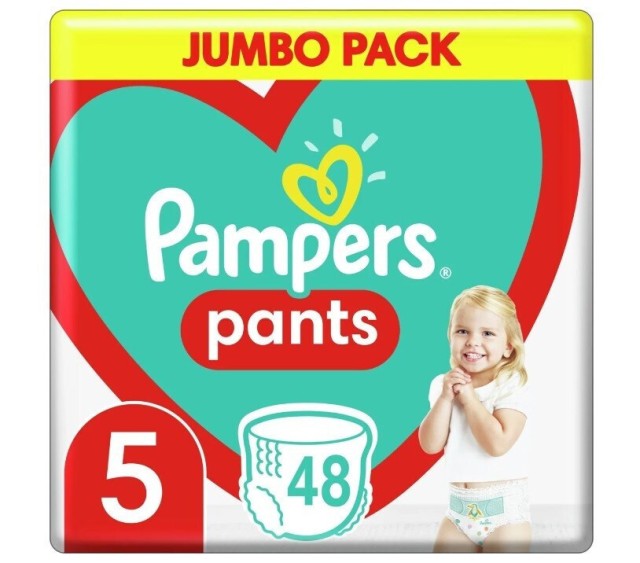 Pampers Pants Πάνες Βρακάκι No. 5 για 12-17kg 48τμχ