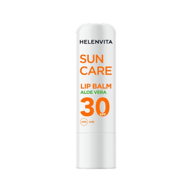 Helenvita Sun Care Lip Balm Aloe Vera SPF30 Βάλσαμο Χειλιών με Αλόη Βέρα και Αντηλιακή Προστασία 4,4gr
