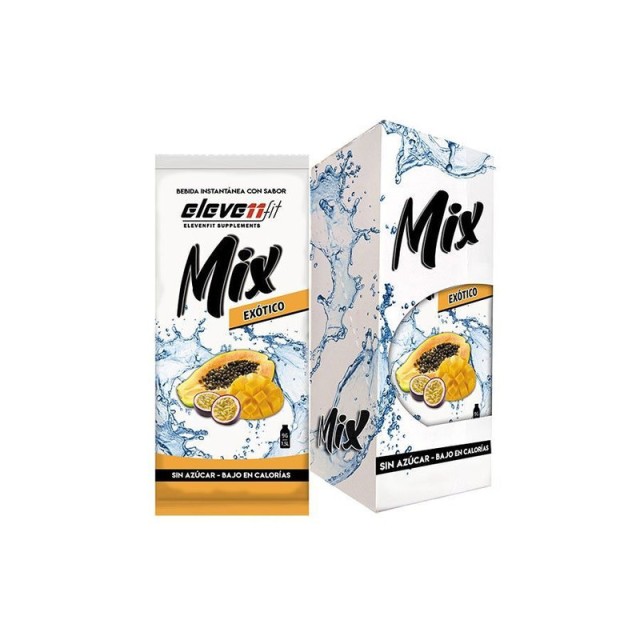 Elevenfit Mix Χυμός Σε Σκόνη Exotico (Εξωτικά Φρούτα) Χωρίς Προσθήκη Ζάχαρης 12pack (12x9gr)